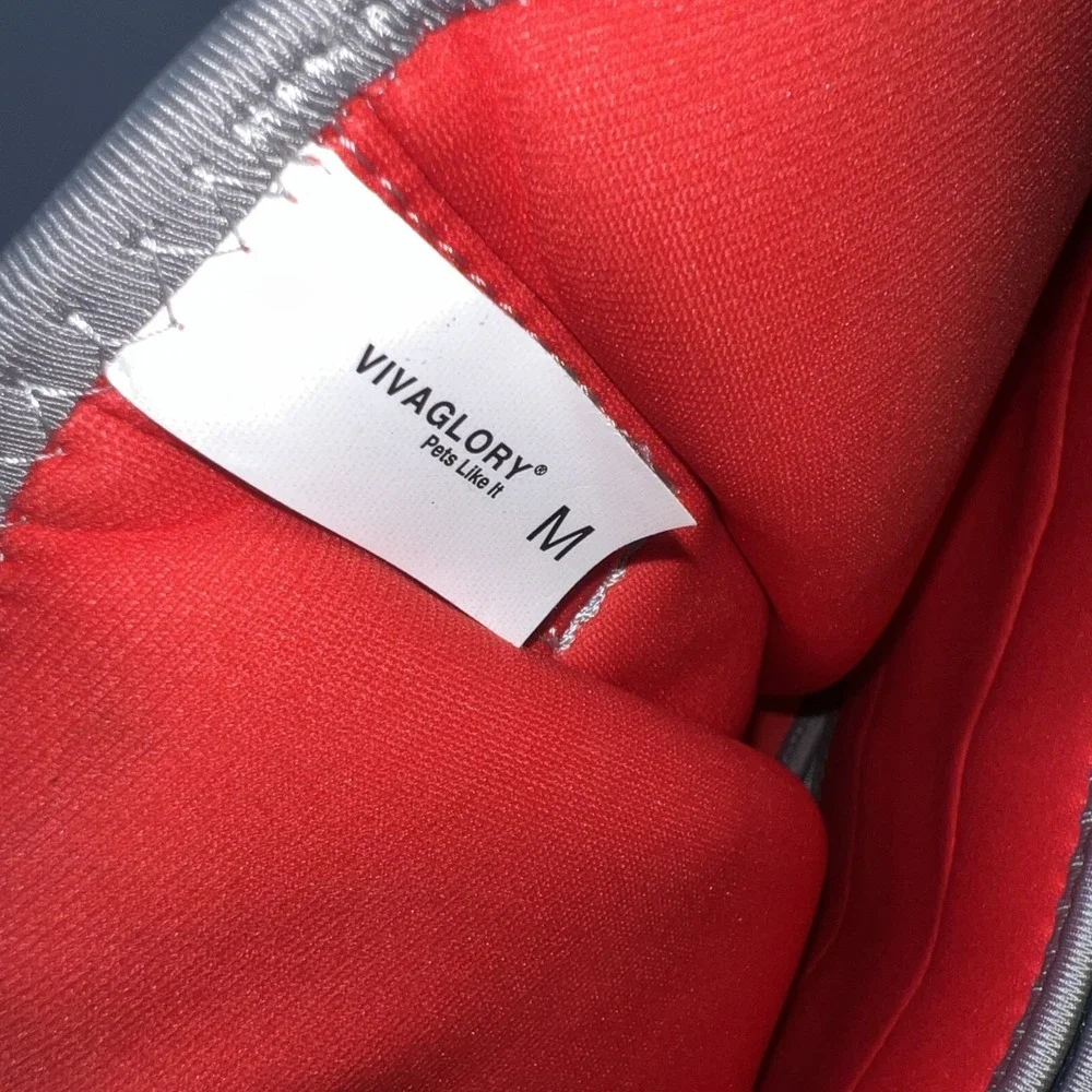 Vivaglory Neoprene Dog Life Jacket, Style Dog Life vest, Medium, Red‎